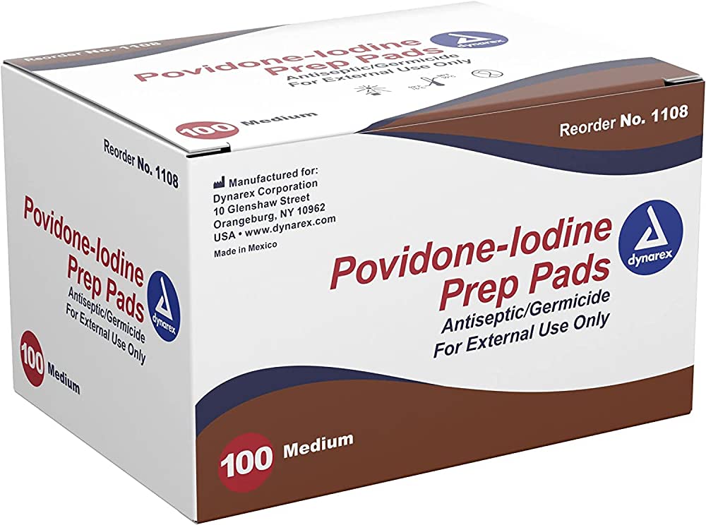 Povidone Iodine Prep Pads 100/bx